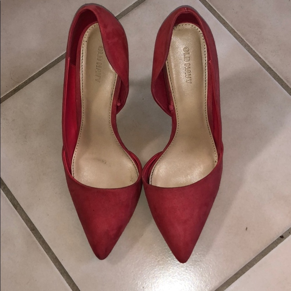 Old Navy Coral Suede Size 8 Pump Heel